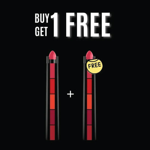 5 Shades Premium Lipstick - (Buy 1 + Get 1 Free) - Limited Time Offer